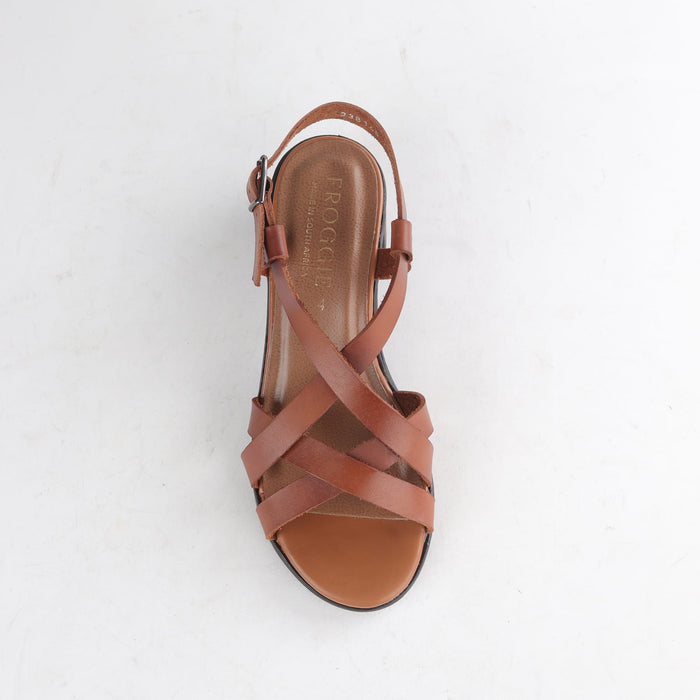 Froggie Shoes Shoes Block Heel Crossover Sandal
