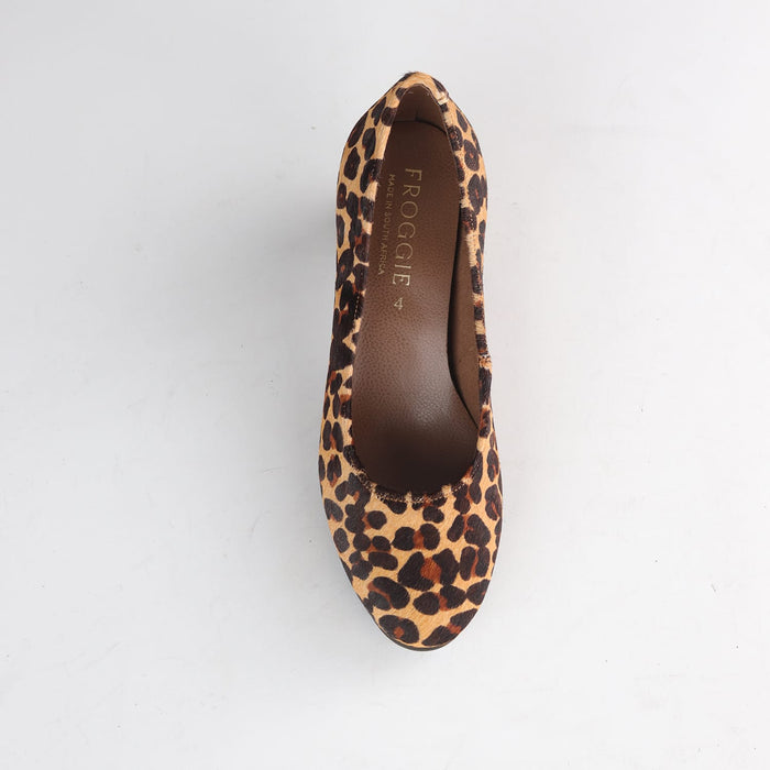 Froggie Shoes Shoes Froggie Women's Block Heel Court Shoe-Cheetah Print - 12985