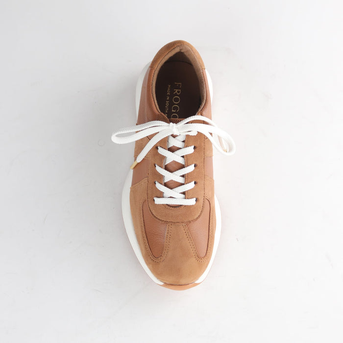 Froggie Shoes Shoes Froggie Women's Lace-up Sneaker-Tan leather and suede -12688