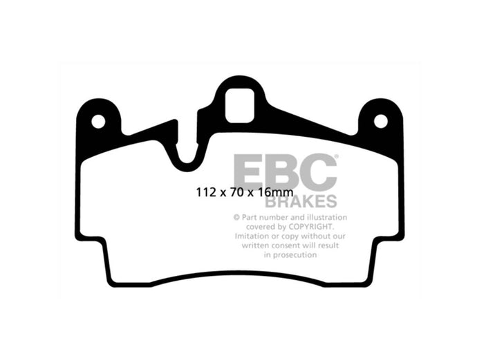 Porsche 955 Cayenne / 957 Cayenne GREEN Brake Pads Rear - EBC Brakes