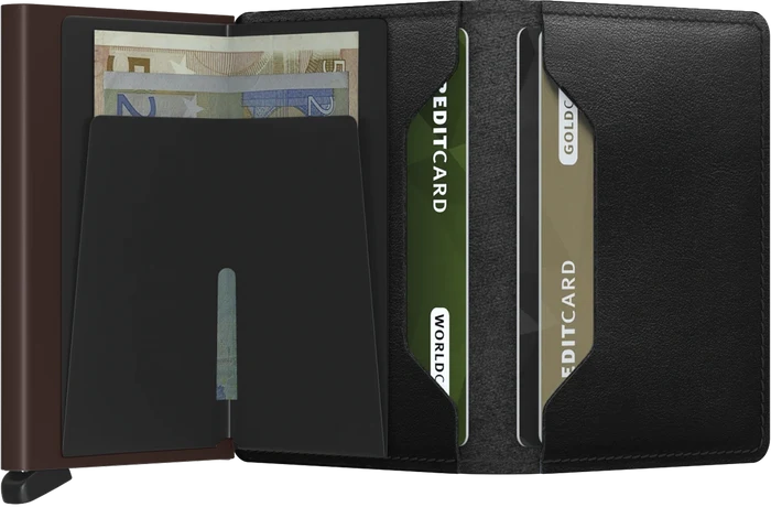 Secrid Slimwallet - Original Black and Brown
