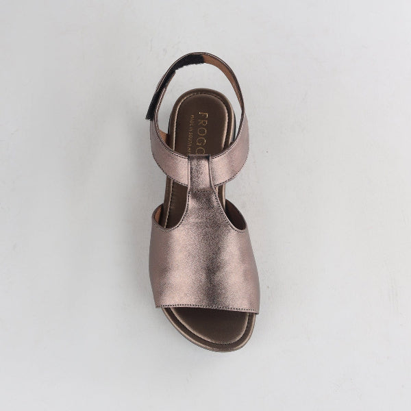 Factory Shop Slingback Sandal in Lead - 12554 - top angle.
