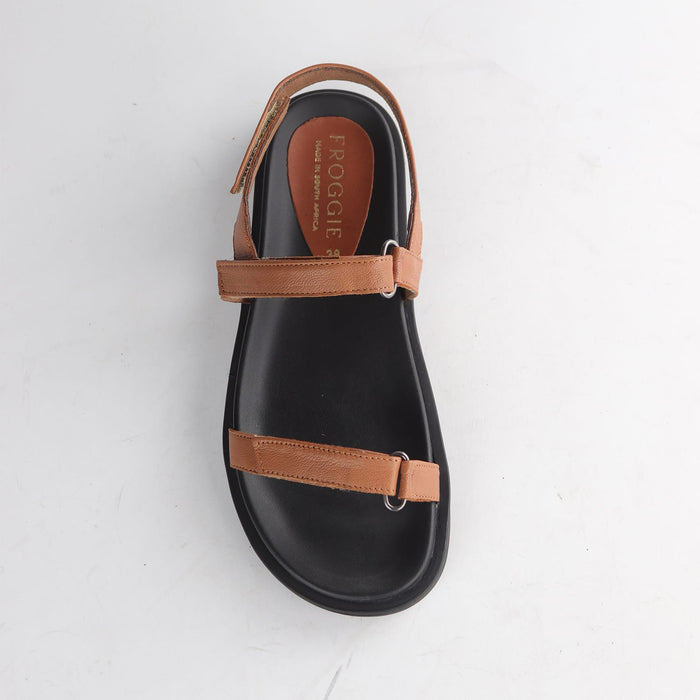 Froggie Shoes Shoes Froggie Women's Velcro strop-Tan Leather - 12690