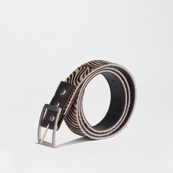 Froggie Shoes Shoes Women's Reversible Belt in Brown and Zebra - 12978