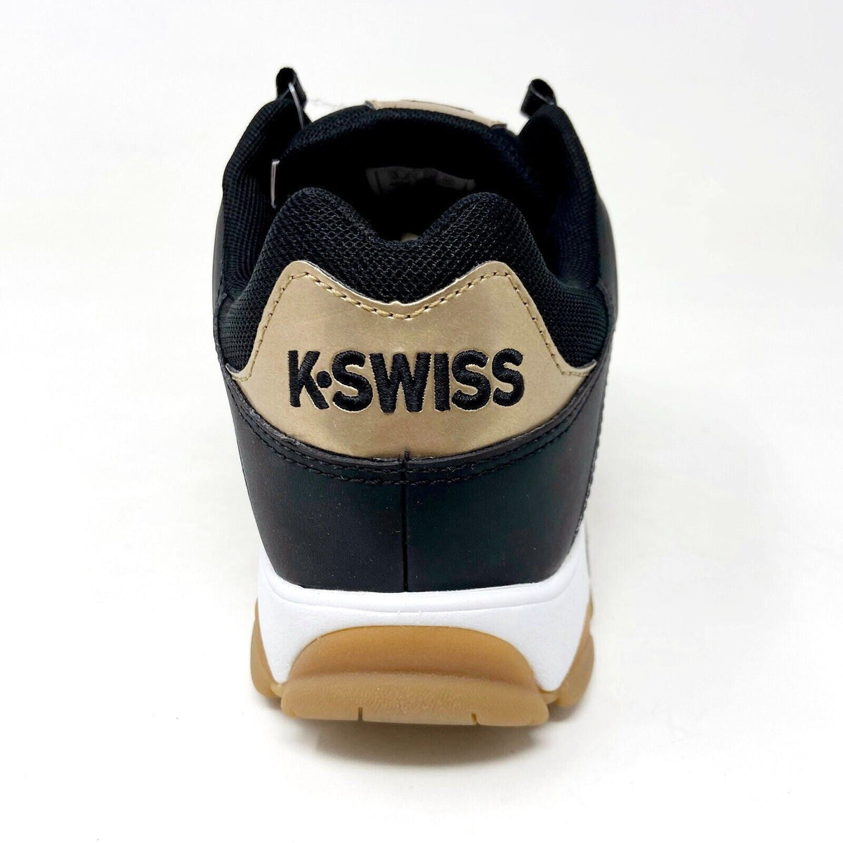 K-Swiss ST429 Black Gold Mens Athletic Casual Sneakers 03181 015