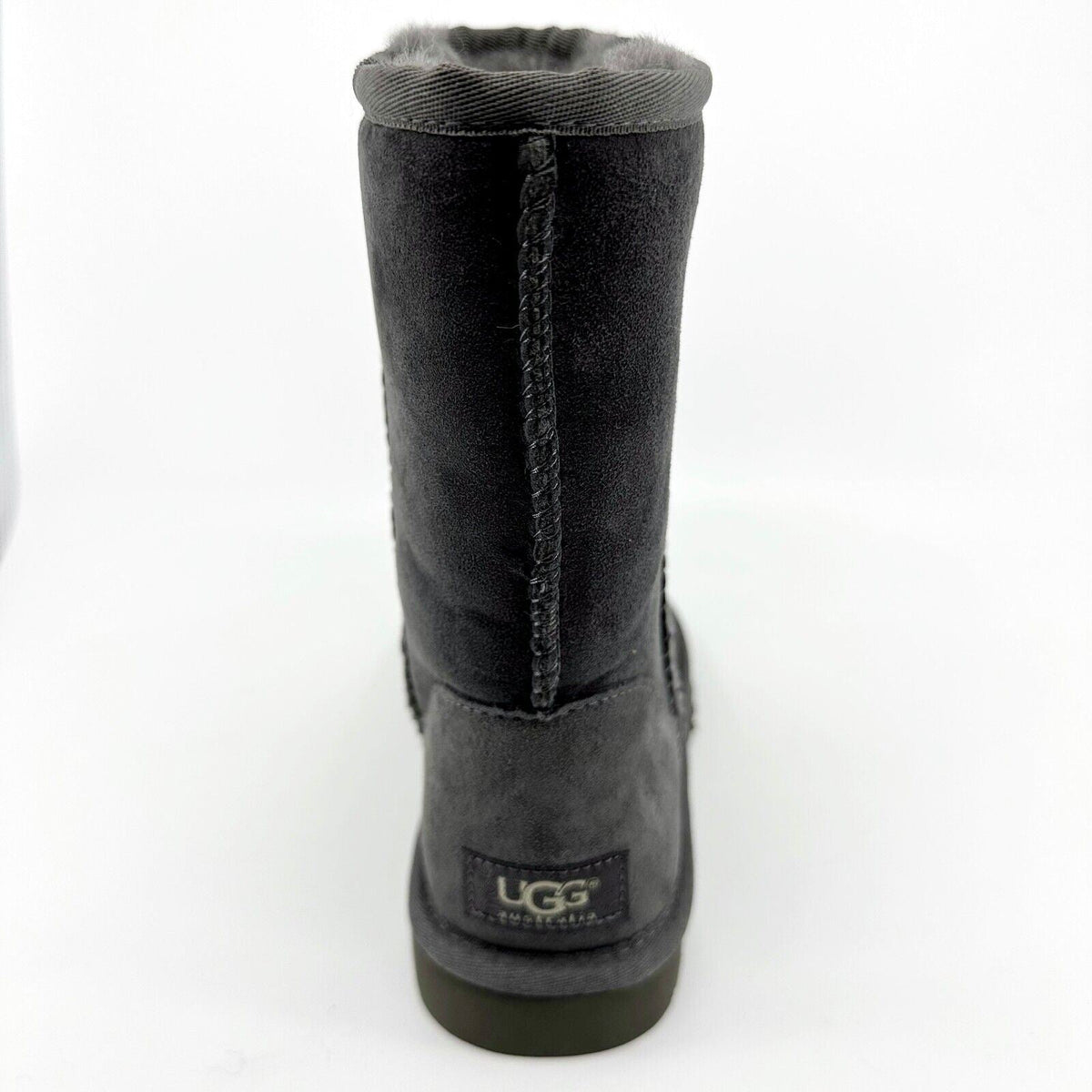 UGG Classic Short Grey Womens Size 6 Sheepskin Suede Boots