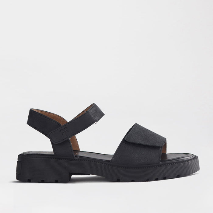 Froggie Shoes Shoes Froggie Women's Adjustable Velcro chunky sandal-Black Nubuk - 12863