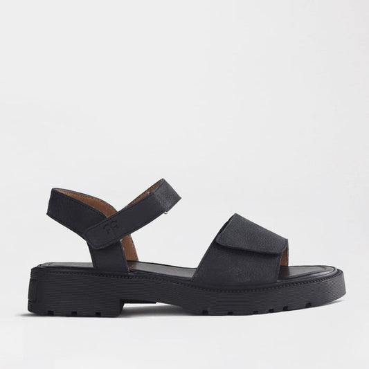 Froggie Shoes Shoes Froggie Women's Adjustable Velcro chunky sandal-Black Nubuk - 12863