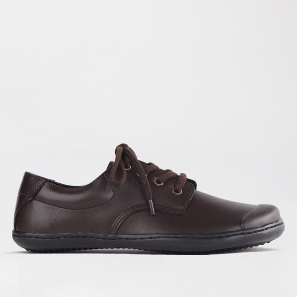 Froggie Boys Lace-up School Shoe in Brown Sizes 39-47 - 7825 - single side.