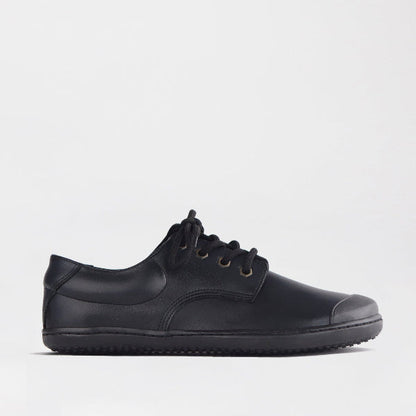 Froggie Boys Lace-up School Shoe in Black Sizes 39-47 - 7825 - single side.