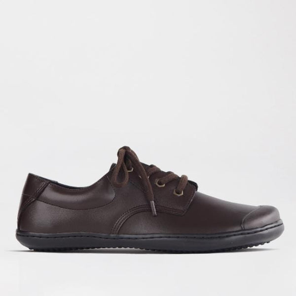 Froggie Boys Lace-up School Shoe in Brown Sizes 34-38 - 7824 - single side.