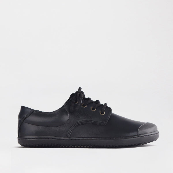 Froggie Boys Lace-up School Shoe in Black Sizes 34-38 - 7824 - single side.