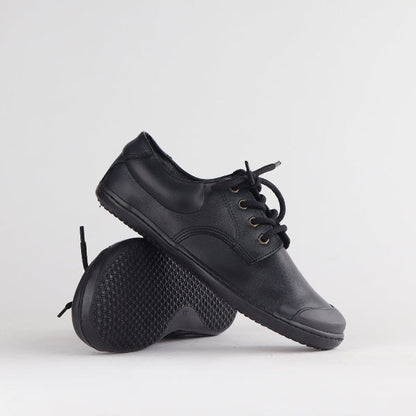 Froggie Boys Lace-up School Shoe in Black Sizes 28-33 - 7823 - pair.