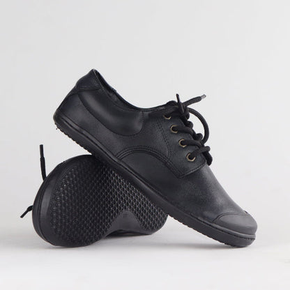Froggie Boys Lace-up School Shoe in Black Sizes 34-38 - 7824 - pair.