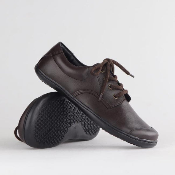 Froggie Boys Lace-up School Shoe in Brown Sizes 34-38 - 7824 - pair.