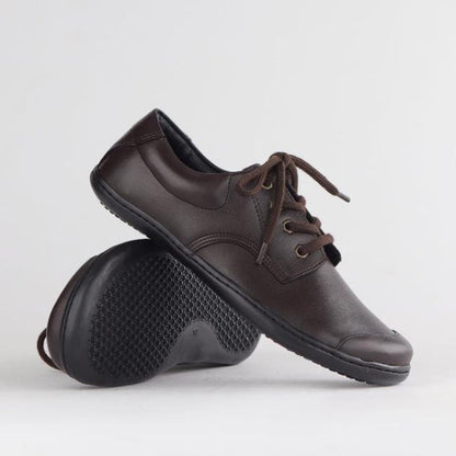 Froggie Boys Lace-up School Shoe in Brown Sizes 34-38 - 7824 - pair.