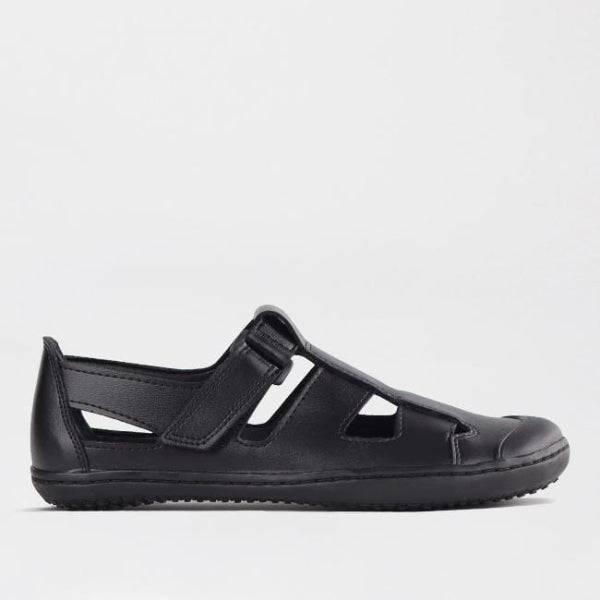 Froggie Boys School Sandal in Black  sizes 39-47 - 7818 - single side.