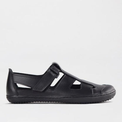 Froggie Boys School Sandal in Black  sizes 39-47 - 7818 - single side.