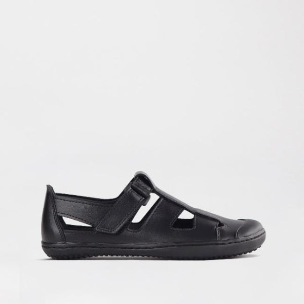 Froggie Boys School Sandal in Black Sizes 28 -33 - 7816 - single side.