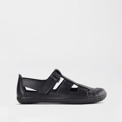 Froggie Boys School Sandal in Black Sizes 28 -33 - 7816 - single side.