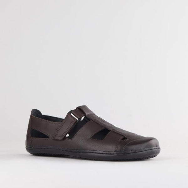 Froggie Boys School Sandal in Brown Sizes 39-47 - 7818 - side angle