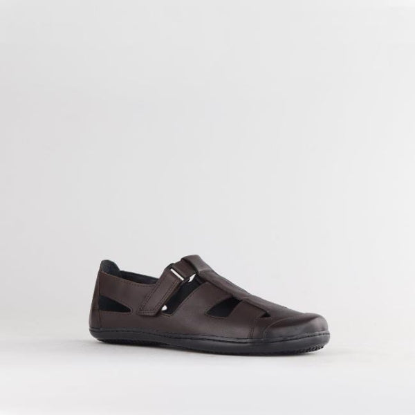 Froggie Boys School Sandal in Brown Sizes 28 -33 - 7816 - single side.