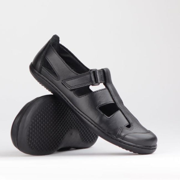 Froggie Boys School Sandal in Black Sizes 34 - 38 - 7817 - pair.