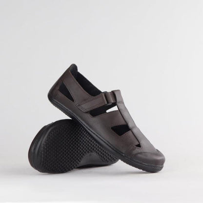 Froggie Boys School Sandal in Brown Sizes 28 -33 - 7816 - pair.