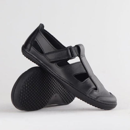 Froggie Boys School Sandal  in Black Sizes  28 -33 - 7816 - pair.