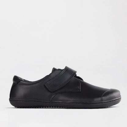 Froggie Boys Velcro School Shoe in Black Sizes 34-38 - 7814 - single side.