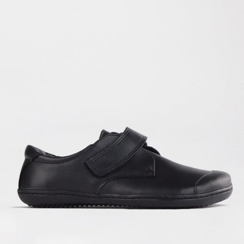 Froggie Boys Velcro School Shoe in Black Sizes 34-38 - 7814 - single side.