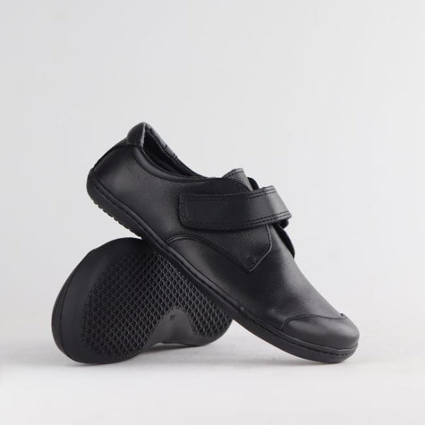 Froggie Boys Velcro School Shoe in Black Sizes 34-38 - 7814 - pair.