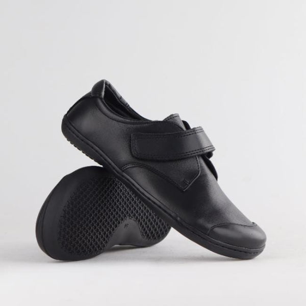 Froggie Boys Velcro School Shoes in Black Sizes 28-33 - 7813 - pair.