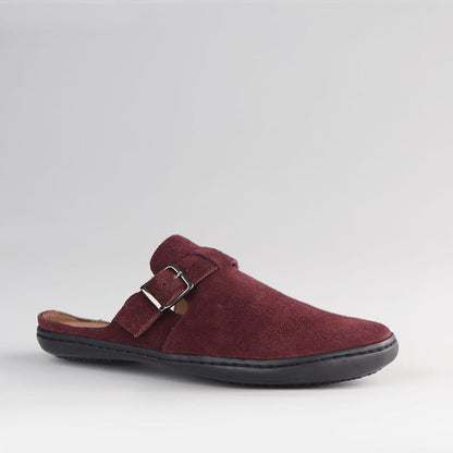 Froggie Shoes Shoes Froggie Women's Barefoot clog-Removable Footbed- Burgundy Suede - 12318