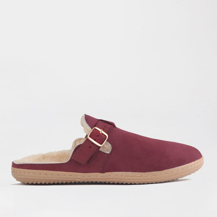 Froggie Shoes Shoes Froggie Women’s Barefoot Furlined Clog- Burgundy Suede-12898