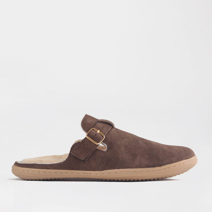 Froggie Shoes Shoes Froggie Women’s Barefoot Furlined Clog- Brown Suede-12898