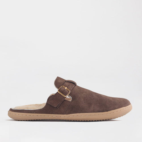 Froggie Shoes Shoes Froggie Women’s Barefoot Furlined Clog- Brown Suede-12898