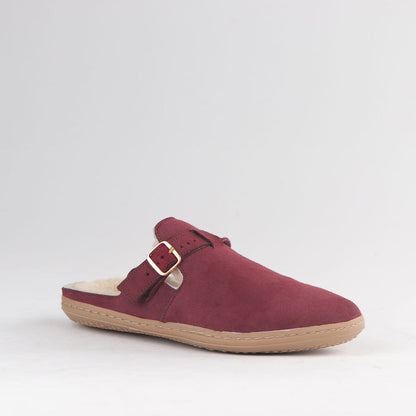 Froggie Shoes Shoes Froggie Women’s Barefoot Furlined Clog- Burgundy Suede-12898