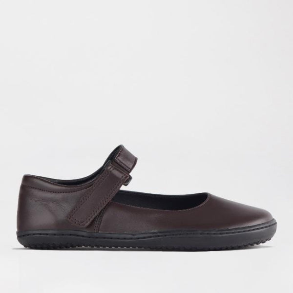 Froggie Girls High-Bar School Shoe in Brown Sizes 36-43 - 6610 - single side.