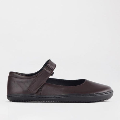 Froggie Girls High-Bar School Shoe in Brown Sizes 36-43 - 6610 - single side.