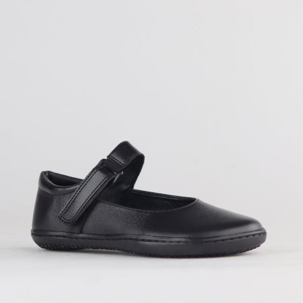 Froggie  Girls High-Bar School Shoe in Black Sizes 28-35 - 6607 - side angle.
