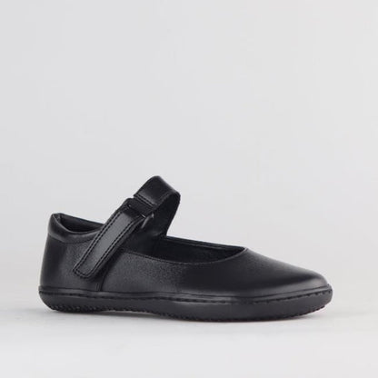 Froggie  Girls High-Bar School Shoe in Black Sizes 28-35 - 6607 - side angle.