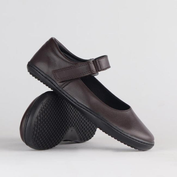 Froggie Girls High-Bar School Shoe in Brown Sizes 36-43 - 6610 - pair.