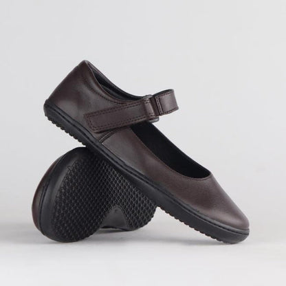 Froggie Girls High-Bar School Shoe in Brown Sizes 36-43 - 6610 - pair.