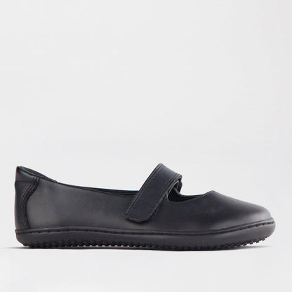 Froggie Girls Low-Bar School Shoe in Black Sizes 36-43 - 6612 - single side.