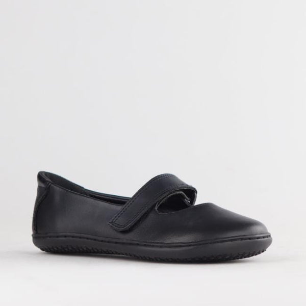 Froggie  Girls Low-Bar School Shoe in Black Sizes 28-35 - 6609 - side angle.