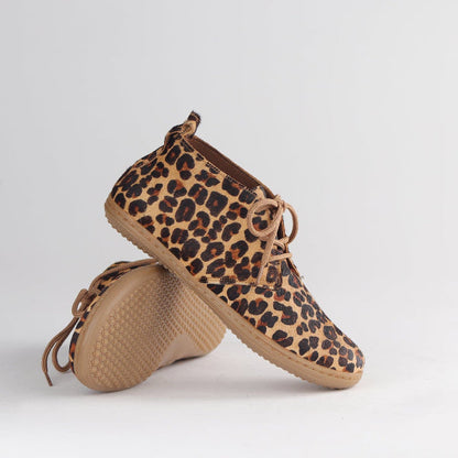 Froggie Women's Barefoot Lace-up Veldskoen in Cheetah Tan - 13012 - 1pair