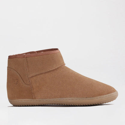 Froggie Shoes Shoes 12879 / Tan / C36 Barefoot sheepskin mini-Boot in Tan suede - 12879