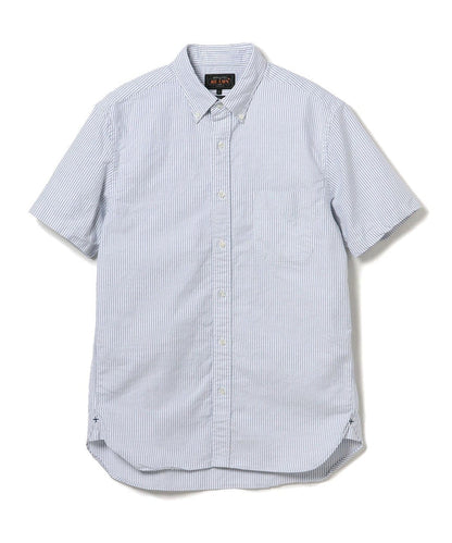 Beams Plus B.D. Short Sleeve Candy Stripe - Blue