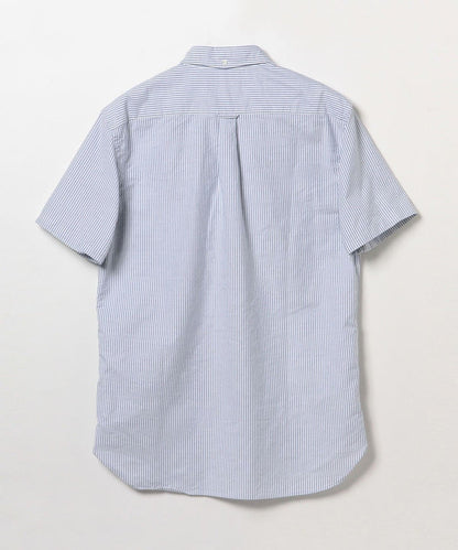 Beams Plus B.D. Short Sleeve Candy Stripe - Blue